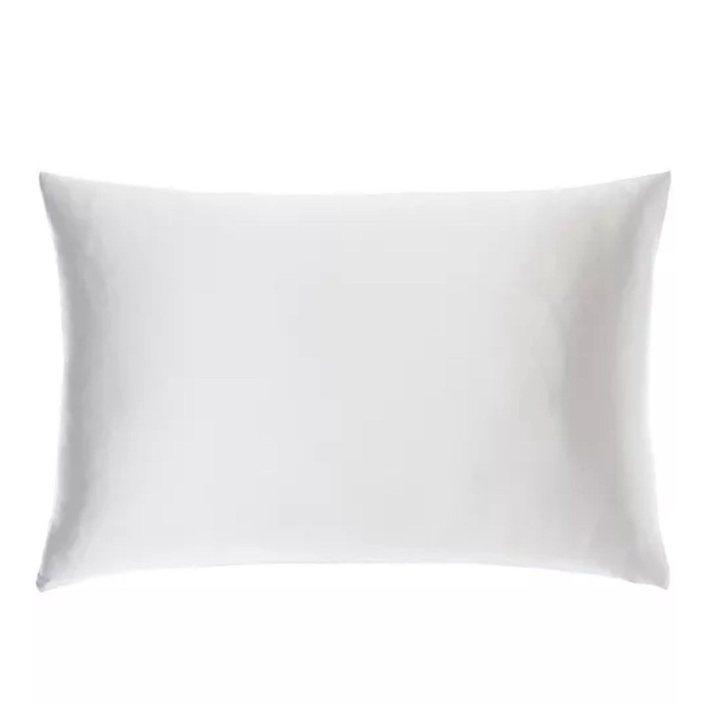 New Donna Karan Silky Pillowcase‎ One Standard White Lyocell Silk Blend 20x30"